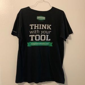 Magnum oil tools xl black t shirt think with your tool